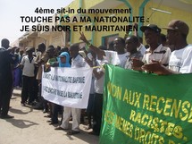 4ème sit-in du mouvement TOUCHE PAS A MA NATIONALITE : JE SUIS NOIR ET MAURITANIEN