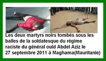 Les noirs Mauritaniens même en les tuant,ils continuent de manifester pacifiquement!