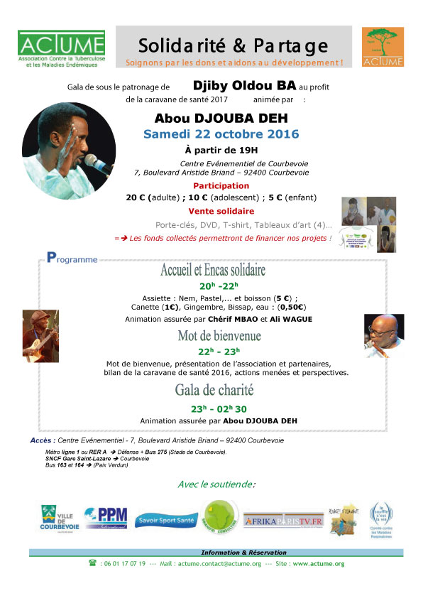 Gala de solidarité 22 octobre 2016 à Courbevoie Gala de solidarité 22 octobre 2016 à Courbevoie