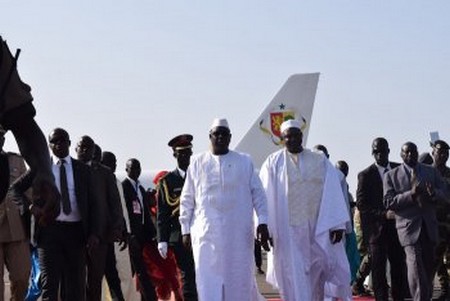 Accueil modeste du Président gambien à son homologue mauritanien (Photos)