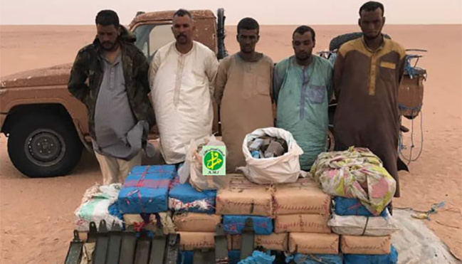 Mauritanie : arrestation de 5 trafiquants en possession d’une tonne de drogue
