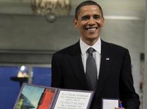 Obama accepte son prix Nobel de la paix et défend « les guerres justes » Obama accepte son prix Nobel de la paix et défend « les guerres justes »