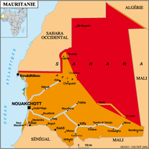 La Mauritanie en zones rouge et orange La Mauritanie en zones rouge et orange