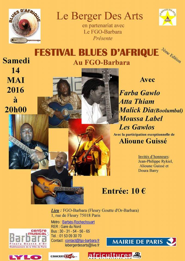 Festival Blues d'Afrique au FGO Barbara Festival Blues d'Afrique au FGO Barbara
