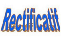 SAMBA THIAM : AVERTISSEMENT (RECTIFICATIF)