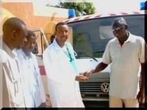 Boghé : Réception d’une ambulance sans le Maire de Boghé.