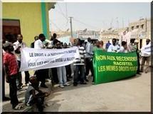 Manifestation contre le déroulement du recensement.