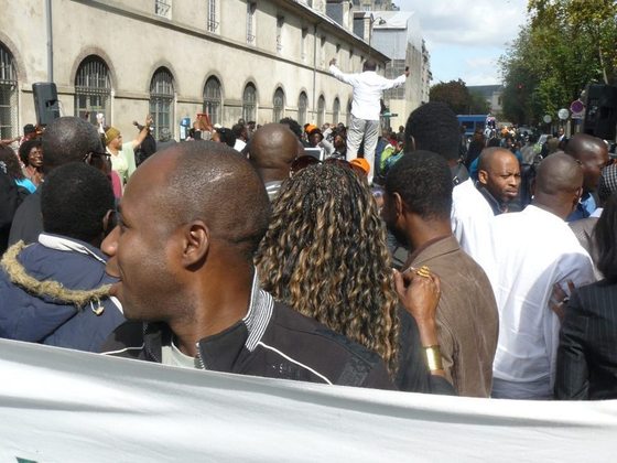 MANIFESTATION DEVANT LE SIÈGE DE L'UNESCO A PARIS DES REPRÉSENTANTS DE L'OPPOSITION MAURITANIENNE 