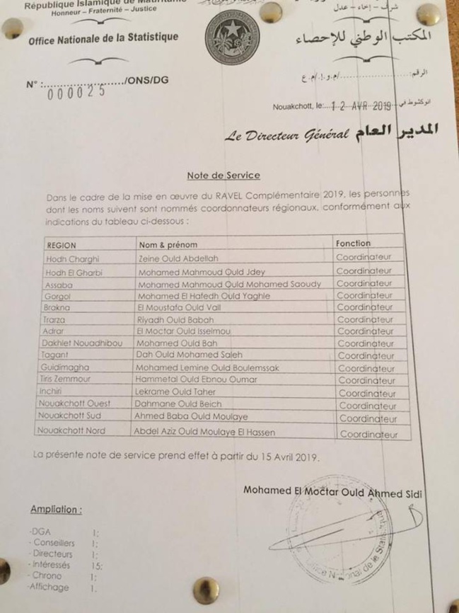 La note du Directeur Général de l' Office National des Statistiques est l'exemple même de la politique d' incitation à la haine 