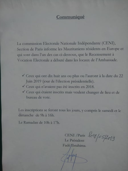 COMMUNIQUE : Commission Nationale Indépendante Section Paris