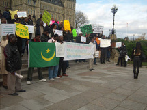Manifestation de la diaspora Mauritanienne au Canada pour dénoncer l’enrôlement racial en cours en république islamique de Mauritanie.