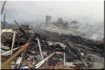 Mauritanie: Un gigantesque incendie ravage un quartier de Nouadhibou