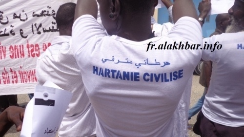 Manifestation devant l’ONU "pour mettre fin aux souffrances des Harratins"