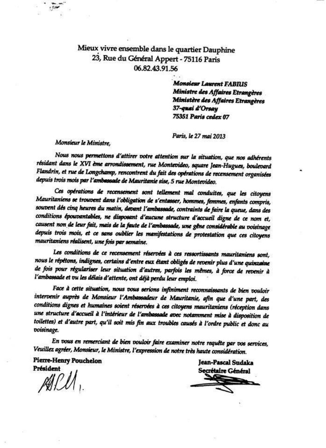 Le ras-le- bol des riverains de l'ambassade de Mauritanie à Paris