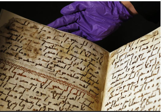 Le plus ancien manuscrit du Coran découvert au Royaume-Uni Le plus ancien manuscrit du Coran découvert au Royaume-Uni