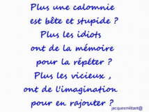 QUAND LA DIFFAMATION, LES COMMÉRAGES, LA MANIPULATION DEVIENNENT LA NOURRITURE DES VERTUEUX MILITANTS DES DROITS DE L’HOMME ! QUAND LA DIFFAMATION, LES COMMÉRAGES, LA MANIPULATION DEVIENNENT LA NOURRITURE DES VERTUEUX MILITANTS DES DROITS DE L’HOMME !