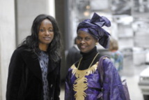 Avec l'athlète Eunice Barber à Paris, en septembre dernier lors d'une des rencontres du FIDH.