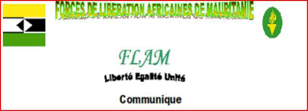 Communiqué des Forces de Libération Africaines de Mauritanie