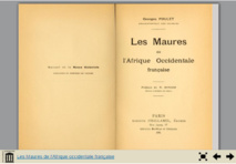 A propos d'histoire, voici un livre qui en fera bondir certains : " Les maures de l'Afrique Occidentale Française " A propos d'histoire, voici un livre qui en fera bondir certains : " Les maures de l'Afrique Occidentale Française "