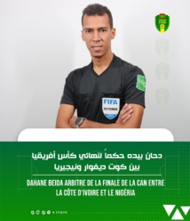 Nigeria-Côte d’Ivoire : le mauritanien Dahane Beida, choisi pour arbitrer la finale de la CAN 2024 Nigeria-Côte d’Ivoire : le mauritanien Dahane Beida, choisi pour arbitrer la finale de la CAN 2024