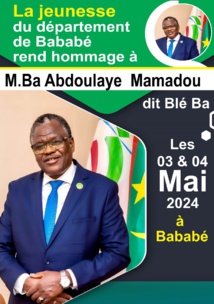 BABABE : La jeunesse du Lao rend hommage au maire Bâ Abdoulaye Mamadou BABABE : La jeunesse du Lao rend hommage au maire Bâ Abdoulaye Mamadou