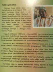 “Leƴƴannde e Yimiyankaagal” tiitoonde Deftere mo Njaay Saydu Aamadu muulani en Hesere pul