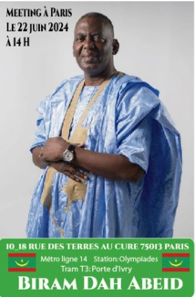 Grand Meeting de la Coalition Antisystème avec BIRAM DAH ABEID à Paris Grand Meeting de la Coalition Antisystème avec BIRAM DAH ABEID à Paris