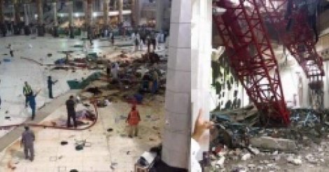La Mecque : Chute d'une grue sur la Grande mosquée: le bilan s'alourdit, au moins 87 morts et 183 blessés La Mecque : Chute d'une grue sur la Grande mosquée: le bilan s'alourdit, au moins 87 morts et 183 blessés