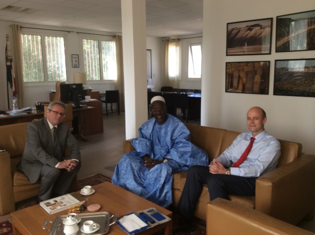 Président Balas en audience à l'ambassade de France en Mauritanie.