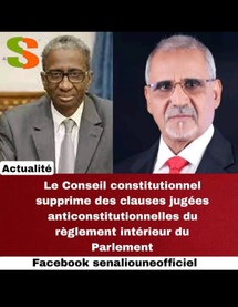 Le Conseil constitutionnel annule certains articles du règlement intérieur du Parlement pour « inconstitutionnalité »