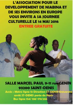 Journée culturelle de Niabina et environs : le samedi 14 mai 2016