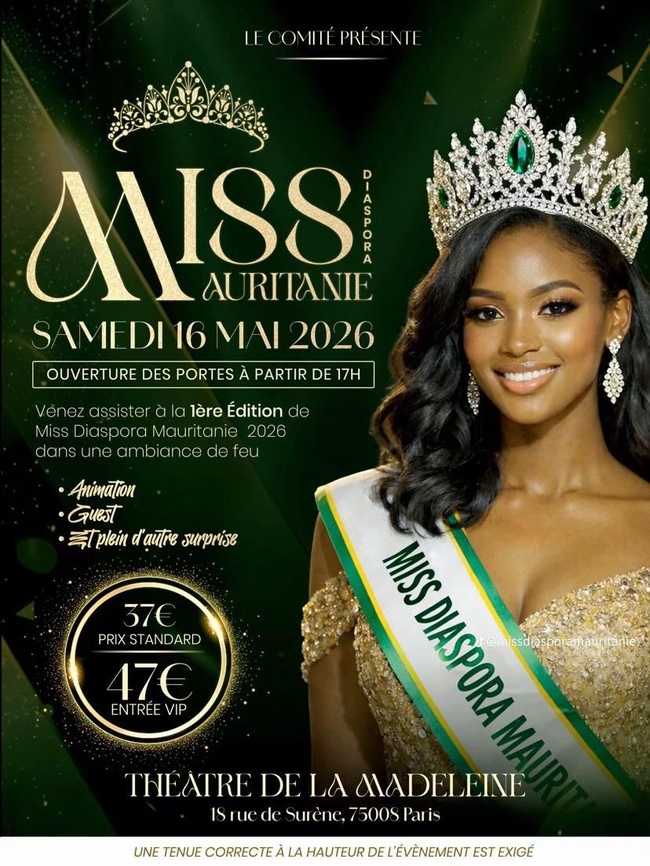 Miss Diaspora Mauritanie – Première Édition Miss Diaspora Mauritanie – Première Édition