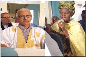 Maitres Ebbety et Fatimata Mbaye au siège de l’AJD/MR