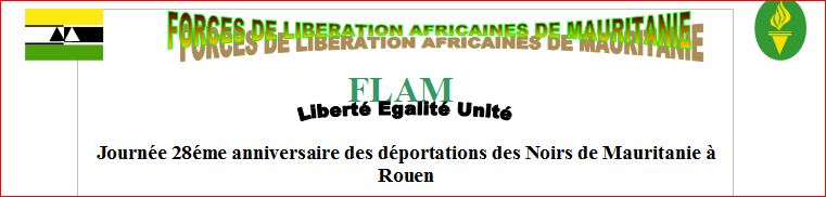Journée 28éme anniversaire des déportations des Noirs de Mauritanie à Rouen