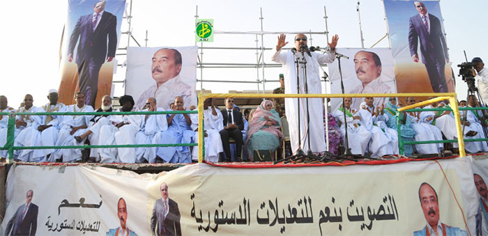 Meeting du président Aziz à Nouadhibou : « je n’ai pas peur d’être jugé après mon départ du pouvoir »