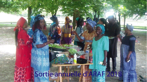 La sortie annuelle de l’Association des Ressortissants d'Aére Mbar en France (ARAF).