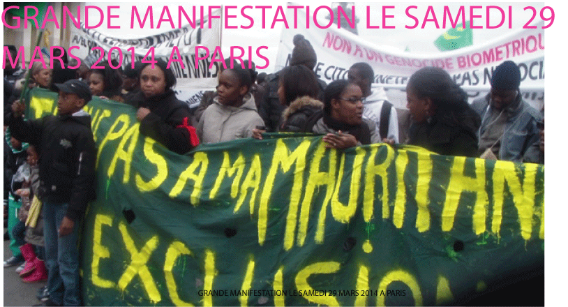 GRANDE MANIFESTATION LE SAMEDI 29 MARS 2014 A PARIS