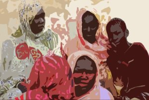 Femmes harratines du Gorgol, au sud de la Mauritanie.