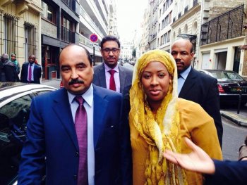 Le président Ould Abdel Aziz à son arrivée mardi à 8 heures à l'Ambassade de la RIM à Paris
