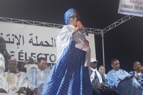 Meeting Coalition Espoir Mauritanie à Sébkha: " Je m’engage à rendre des comptes de la gestion des ressources de la commune», indique Kadiata Malick Diallo