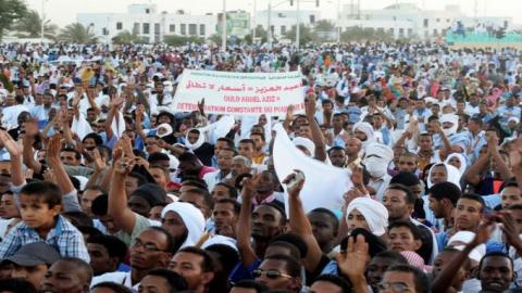 Plusieurs milliers de descendants d'esclaves maures en Mauritanie ont manifesté.