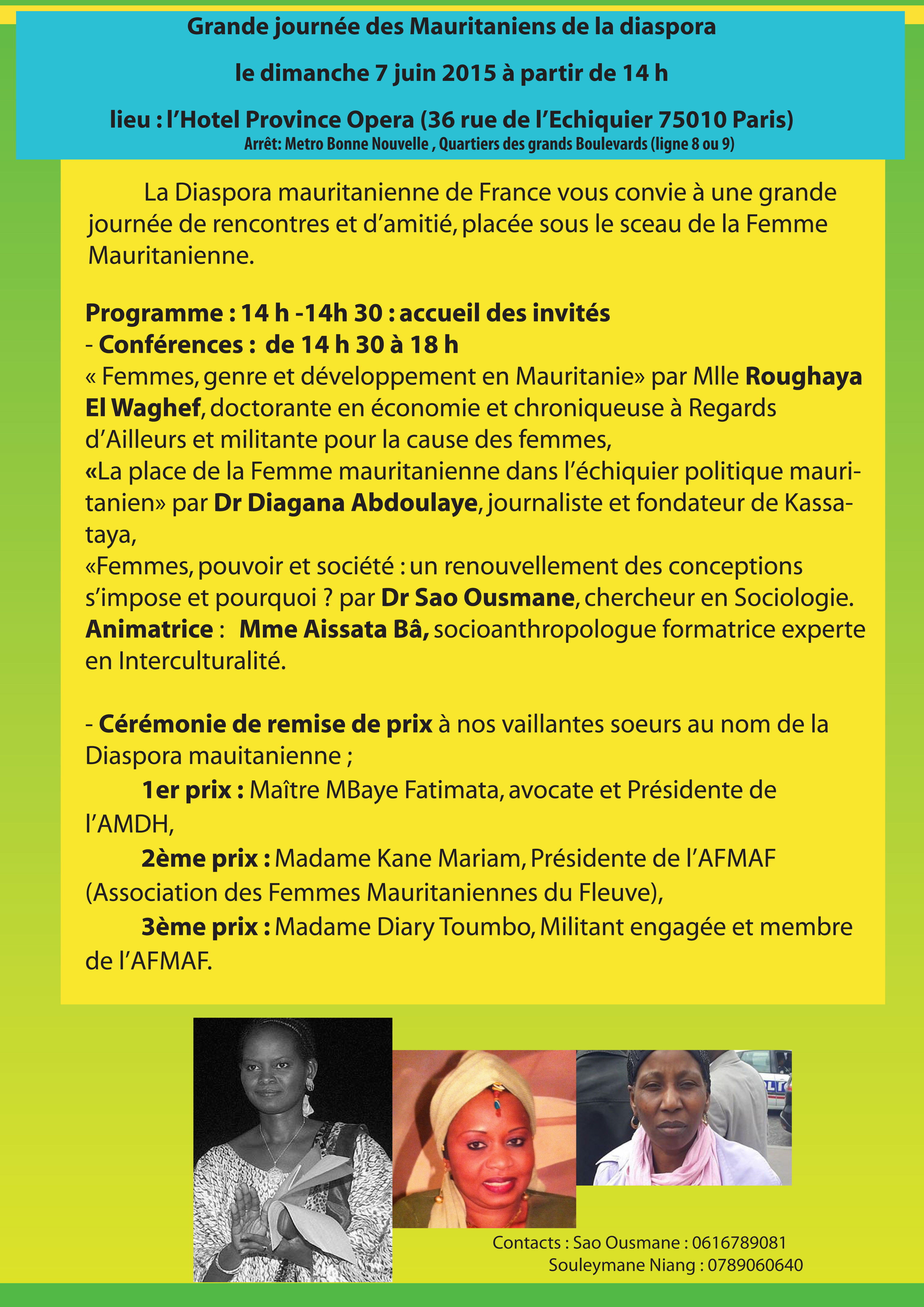 Grande journée de la diaspora du 7 juin 2015