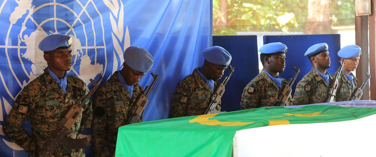 La MINUSCA rend un dernier hommage au soldat mauritanien Massa Ahmedou