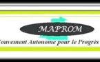 Communiqué du Mouvement Autonome Pour le Progrès en Mauritanie (MAP)