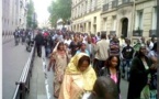 La manifestation de la diaspora mauritanienne de Belgique devant le parlement européen  contre l’arrivé du président mauritanien à Bruxelles.