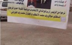 Une banderole appelle à l’investiture de Ghazouani ou de Moulaye à la future présidentielle