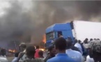 Incendie au marché Socim : Un camion marocain en fumée, des dégâts importants