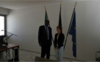 Visite de Courtoisie du Président Balas à l'ambassadrice d'Allemagne en Mauritanie.