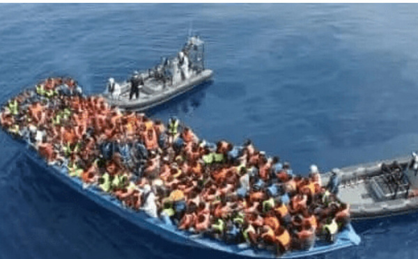 Une embarcation à la dérive transportant 75 migrants illégaux secourue près de Nouadhibou