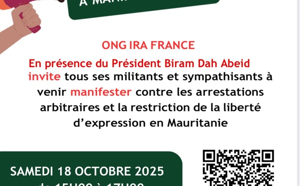 Appel à manifester à Paris, le samedi 18 octobre 2025